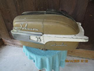 Johnson Javelin Antique Outboard Motor 1957 Hood,  Dash Panel,  Pull Grip Cover