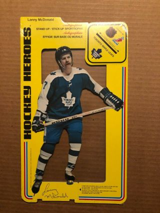 1975 Hockey Heroes Autographed Stand - Up/stick - Up: 7 Lanny Mcdonald,  Toronto