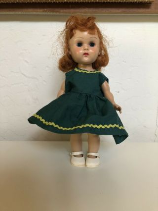 Sweet 8” Vintage Vogue Ginny Doll 1955 Straight Legged Walker Red Hair