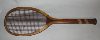 Antique Vintage Circa 1910 Wright & Ditson " Ward & Wright " Wooden Tennis Racket
