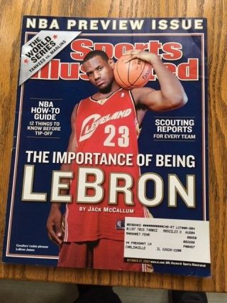 October 27,  2003 Lebron James Cleveland Cavaliers Cavs Sports Illustrated