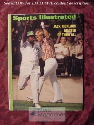 Sports Illustrated April 17 1972 Jack Nicklaus Masters Earl Muntz Don Delillo