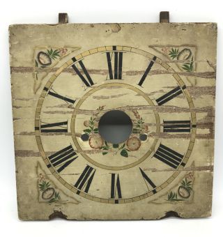 Antique Wood Clock Painted Clock Face Dial Boardman Groaner ?