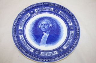 Antique Royal Doulton Flow Blue Bohman George Washington 10 " Collector 