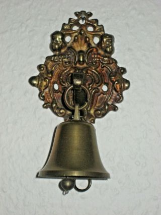Antique Solid Brass Bell For A Butlers Pull.  Made In Denmark C