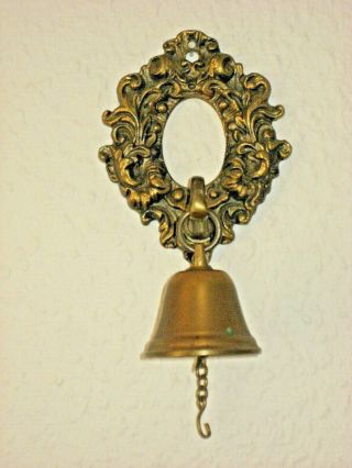 Antique Solid Brass Bell For A Butlers Pull.  Made In Denmark A