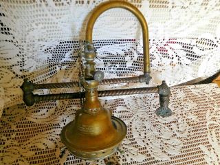 Antique Welsbach Company Gas Lamp Light To Restore No.  1 Reflex