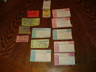 14 Vintage Rock & Pop Concert Ticket Stubs - Sting,  Stevie Wonder,  Doobies,  Tubes