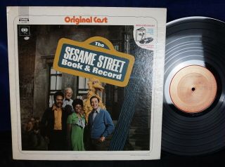 Sesame Street Cast Lp Book/record Vintage Kids Children Tv/nm