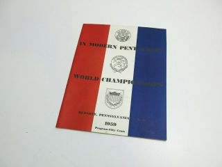 Vintage Modern Pentathlon World Championships Herhsey Pa 1959 Running Program