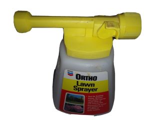 Vintage 1985 Ortho Chevron Lawn Garden Hose - End Plastic Sprayer Bottle Usa Rare