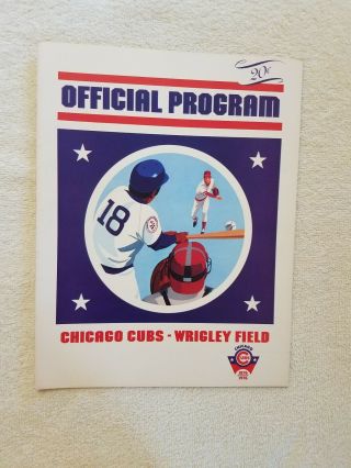 1976 Chicago Cubs Vs Pittsburgh Pirates Scorecard Program Wrigley Field