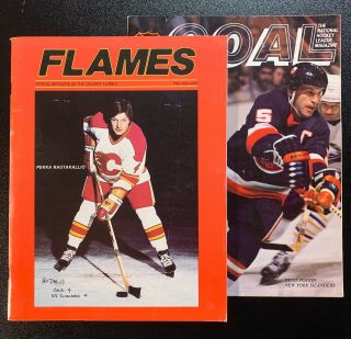 12/13/80 Calgary Flames 1st Year Nhl Game Program Vs York Islanders Corral