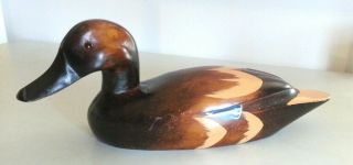 Vintage Wood Hand Carved Painted Wooden Duck Decoy Bird