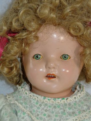 Vintage Reliable Composition & Cloth Shirley Temple Type Doll