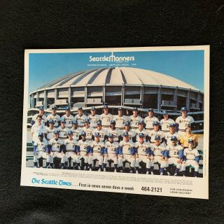 1978 Sga Vintage Seattle Mariners Color Team Photo 8x11 Kingdome