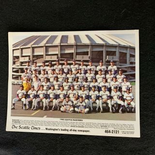 1982 Sga Vintage Seattle Mariners Color Team Photo 8x11 Kingdome
