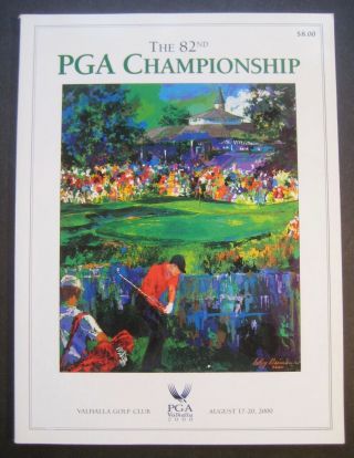 2000 82nd Pga Championship Golf Tournament Program Tiger Woods Playoff Victory
