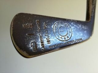 Antique Hickory George Nicoll Indicator 1 Iron Lefty Golf Club,  Scotland