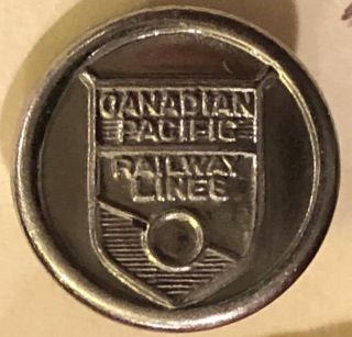 1950s Nos Canadian Pacific Railway Lines Button 5/16”