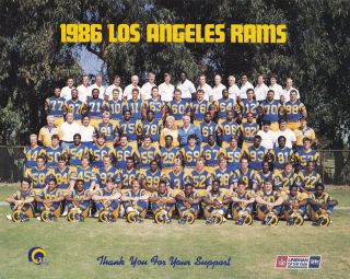 1986 Miller Lite Los Angeles Rams Nfl Football 8 X 110 Photo Stadium Handout