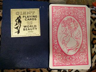 Vintage World Beauty Playing Cards Jumbo British Hong Kong Risque Burlesque Nude