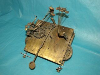 Antique Mauthe German Grandfather Clock Movement (chain Weight Driven)