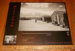 1988 Vintage Poster Manzanar Ansel Adams Photo Internment Camp Japanese American