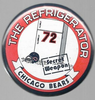 Chicago Bears The Refrigerator Secret Weapon William Perry Nfl Sports Pin