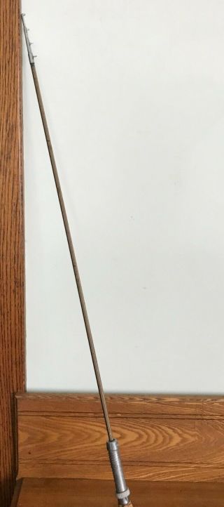 Vintage 100 " Bristol 9 Metal Telescoping Spin Rod 4 Sections Cork Handle