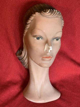 Vintage Mid Century Modern Department Store Mannequin Female Head