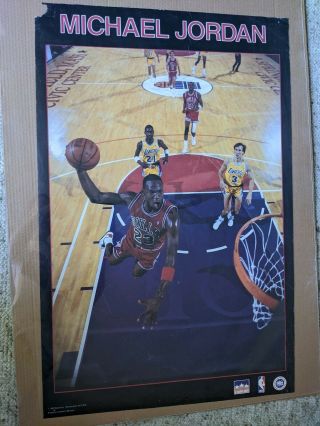 Rare Michael Jordan Bulls 1987 Vintage Starline Nba Poster