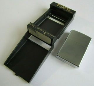 Vintage Boxed Un - Fired Zippo Lighter No Monogram W Paperwork Nr