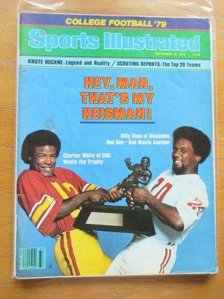 1979 Sports Illustrated Charles White Usc Billy Sims Oklahoma Heisman No Label