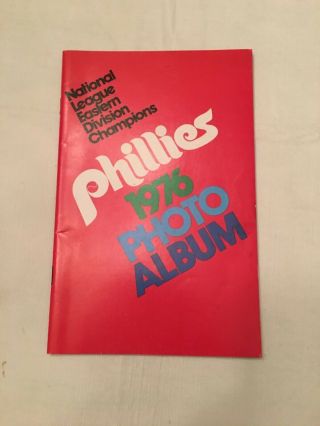 1976 Philadelphia Phillies Baseball Photo Album Booklet Mike Schmidt Carlton Hof
