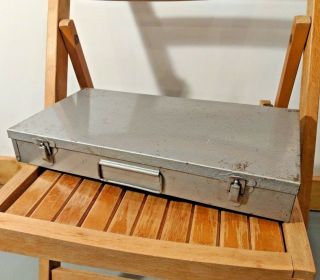 Vintage Slide File Metal Box - Slide Organizer Storage Case (holds 150) Coin 2x2