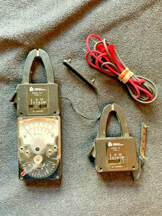 Triplett Model 310 - 1 With Type 10 Type 3 And 10 - C Type 3 Ammeter Clamps