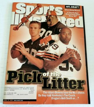 April 19 1999 Sports Illustrated Tim Couch & Akili Smith Pick Of The Litter V.  G