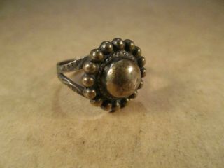 Vtg Harvey Era Sterling Silver Dome Ring,  Unsigned,  Size 7.  75,  5.  8g