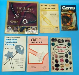6 Vintage Gem Cutting And Gem Books.