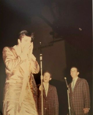 Elvis Presley Vintage 8 X 10 Photograph Unseen Gold 2 Peice Suit 1957