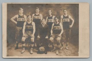 Basketball Team North Wales Pennsylvania Rppc Antique Sports Studio Photo 1910s