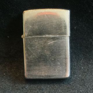 Vintage 1966 Zippo Full - Size Lighter - Plain Case - Vietnam Era