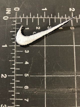 Nike Swoosh Logo Patch White Navy Blue Sportswear Athletic Apparel Or Shoes