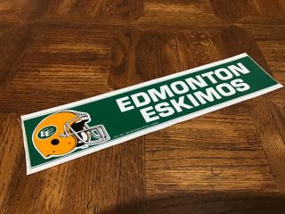 Cfl Edmonton Eskimos Bumper Sticker