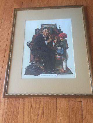 Norman Rockwell The Doctor And The Doll Lithograph Purchased In Phila July 1978