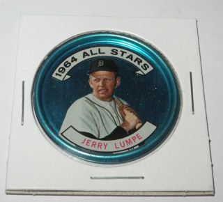 1964 Topps Baseball Coin Pin 124 Jerry Lumpe Detroit Tigers All Star V2