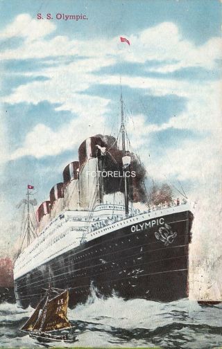 Olympic,  Titanic Sister Ship White Star Line Printed Postcard