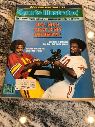Sports Illustrated September 10,  1979 Billy Sims Oklahoma Charles White Usc Cfb