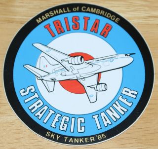 1985 Riat International Air Tattoo Raf Tristar Marshall Of Cambridge Sticker